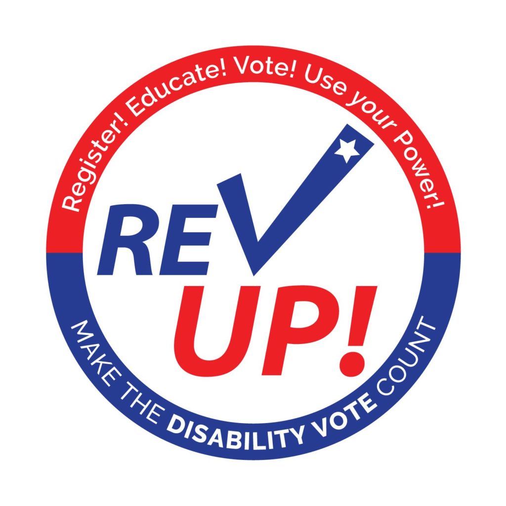 This button links to the RevUp the Vote website